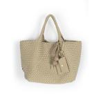 ショッピングトート ミニポーチ付き編み込みスクエアビッグトート