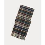 チェック ウールカシミヤ マフラー