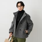 【スタンドカラーオンオフ使える】クラシカルツイードコート