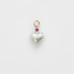 シルバールビーピアスチャーム(片耳用)