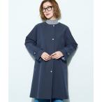 ノーカラーロングコート【はっ水・花粉が落ちやすい】