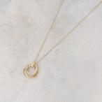 メタル×ビジュー3連リング ネックレス