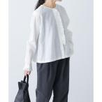 コットンリネンフリルブラウス