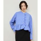 【サステナブル】ロングスリーブフリルブラウス