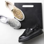 ショッピングスパンコール 【26春夏新作】【Higirl】厚底スパンコールスリッポンスニーカー