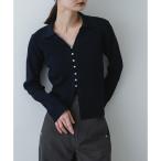 ショッピングカーデ 『一部WEB限定カラー』『洗濯可』メタルボタンエリツキコンパクトカーデ