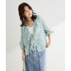 花柄フリルブラウス