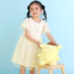 ショッピングプリン 【シナモロール/ポムポムプリン×SLAPSLIP】総柄プリントふわっとチュールフレアワンピース(90