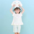 ショッピングプリン 【シナモロール/ポムポムプリン×SLAPSLIP】耳付きモチーフ半袖パジャマ(90~130cm)