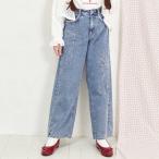 【接触冷感】デニムキラキラワイドパンツ