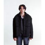 [2403-256w]ZIPFIVE WHITELINE большой размер мутон жакет 