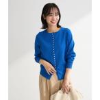 ショッピングパール パール調ボタン付き2WAYニットプルオーバー