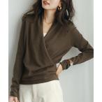 授乳もオフィスも両立カシュクールネックニットトップス