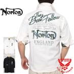 ショッピングBrand ノートン ロゴ刺繍 ボタニカル使い 6分袖シャツ メンズ 新作2024年モデル NORTON 242n1503