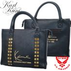 ショッピングカール カールカナイゴルフ ゴールドロゴ刺繍 スクエアースタッズ PUトートバッグ ユニセックス 新作2026年モデル KARL KANI 253k8500