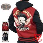 ブレイブマン ベティブープコラボ ポリスベティー刺繍 ボンディングスタジャン アウター メンズ 新作2023-2024年モデル BRAVE MAN BETTY BOOP bbb-2356