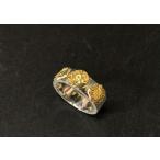 Yahoo! Yahoo!ショッピング(ヤフー ショッピング)ポイント2倍!!ファーストアローズ K18付＋K18インディアンフラワー×2付 平打8mmプレーン リング FIRST ARROW'S r-265