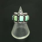 ショッピングターコイズ スターリング シルバー925 ターコイズ シルバー リング インディアンジュエリー サイズフリー（16号〜21号）