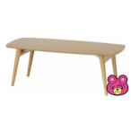 不二貿易 リビングテーブル ルレーヴェ 棚なし 幅90×奥行45cm ナチュラル 10617