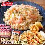 冷凍食品 ぎょうざ50個・えびピラフ6袋セット 炒飯 海老ピラフ チャーハン ちゃーはん 焼きめし 焼き飯 ピラフ エビピラフ 送料無料 ニッスイ 冷凍食品