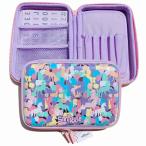 ショッピング筆箱 筆箱 ペンケース ハードジップ smiggle スミグル ユニコーン柄/ Illusion Hardtop Id Pencil Case (Lilac)  (送料無料 メール便）