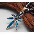 ネックレス メンズ ターコイズネックレス メンズ マリファナ シルバーネックレス シルバーアクセサリー シルバー925 メンズネックレス シンプル 大麻 トルコ石