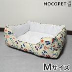大阪杉本 冷感マリーン柄　スクエアベッド Mサイズ アイボリー 犬猫用品 ひえひえ用品 ベッド・クッション 4582526575317 #w-167203-00-00