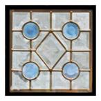 ステンドグラス (SH-D01) 200×200×18mm デザイン ピュアグラス Dサイズ (約1kg) ※代引不可