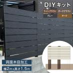 ショッピングDIYキット 目隠しフェンスDIYキット 幅145mm 人工木[板目/柾目]+アルミ支柱1500mm 組み立て セット