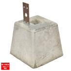 羽子板付束石 90角材向け／高さ150mm (8.0kg) 沓石