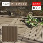 ウッドパネル ウッドデッキ ウッドデッキパネル 人工木 樹脂 (108枚セット) ダークブラウン クレアーレST2 デッキパネル ウッドタイル
