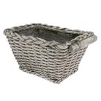 プランター 植木鉢 バスケット マグネシウム 幅40cm レトロ アンティーク オールドバスケット BSPL-400WHT