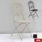  под старину железный стул 2 ножек сад стул ширина 42cm наружный для складной SPL-6627 Blanc чай k