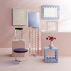 インテリア雑貨 インテリアアクセサリー ミラー 鏡 アート お しゃれ モダン 高級【JOANTHAN ADLER RIPPLE LACQUER MIRROR - White】