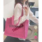 ショッピングストローバッグ 春 夏 秋 ストローバッグ トート かごバッグ韓国風