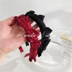 カチューシャ ヘアアレンジ リボン 40代 50代 30代 赤 黒 痛くない レディース おしゃれ 安い