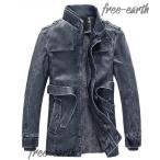  осень-зима кожаная куртка мужской большой размер кожаный жакет обратная сторона ворсистый внешний мужской жакет мотоцикл жакет Single Rider's PU кожа кожа Oniikei стиль 