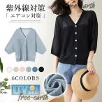 ショッピングサマー カーディガン サマーカーディガン ゆったりカーディガン サマーニット 薄手 ボタン 羽織り 接触冷感 UVカット 紫外線対策 エアコン対策