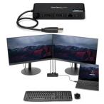 USB 3.0接続 ミニ ドッキングステーション Mac/Windows対応 デュアルDisplayPortモニタ対応 4K/60Hz ギガビットイーサネットポート USBA2DPGB