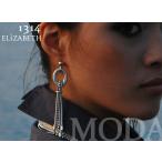 ロングレースコンビネーションピアス（Made in Italy)シルバー925