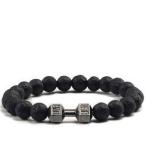  натуральный камень . скала бисер браслет гантель имеется эластичность для мужчин и женщин подарок 