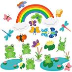  лягушка бабочка Rainbow wall переводная картинка облупившийся .... ребенок часть магазин уход за детьми . часть магазин украшение PVC материалы 