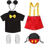  детский Mickey костюм 5 позиций комплект красный чёрный дизайн летний "дышит" выдающийся Halloween Рождество Kids 