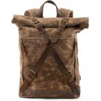  мужской масло воск водонепроницаемый парусина рюкзак Vintage кнопка уплотнитель LAP верх соответствует путешествие 