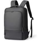 メンズ ビジネスリュック 通勤用 15.6インチPC対応 PU撥水加工 USB充電ポート付き 多機能