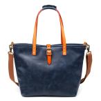 メンズ ハンドメイド 牛革 トートバッグ 大容量 マグネット 斜めがけ 通勤 ビジネス ネイビー