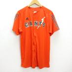 * Adidas производства Yomiuri Giants /GIANTS форма для болельщиков / товары [L] оранжевый MENS/1[ б/у ]