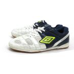 y#[26cm] Umbro /UMBRO футбол тренировочная обувь / футзал шиповки # белый / темно-синий MENS/88[ б/у ]