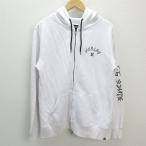 a■ハーレー/HURLEY  ロゴプリント ジップアップスウェットパーカー【L】白/MENS/37【中古】