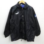 y#90'S б/у одежда # Puma /PUMAf-ti- коуч жакет # чёрный [160] Junior / мужской возможно /158[ б/у ]